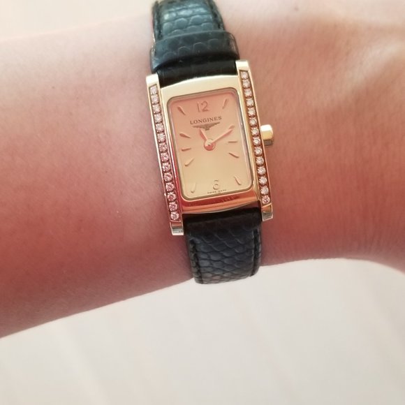 Authentic Longines 18k Gold VVS Diamond Watch, New Battery. Mint, Certificate - Picture 14 of 14